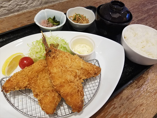 鯵フライ定食